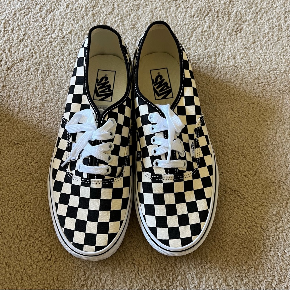 Vans golden coast checkerboard sneakers. New in box! Size 9M, 10.5W